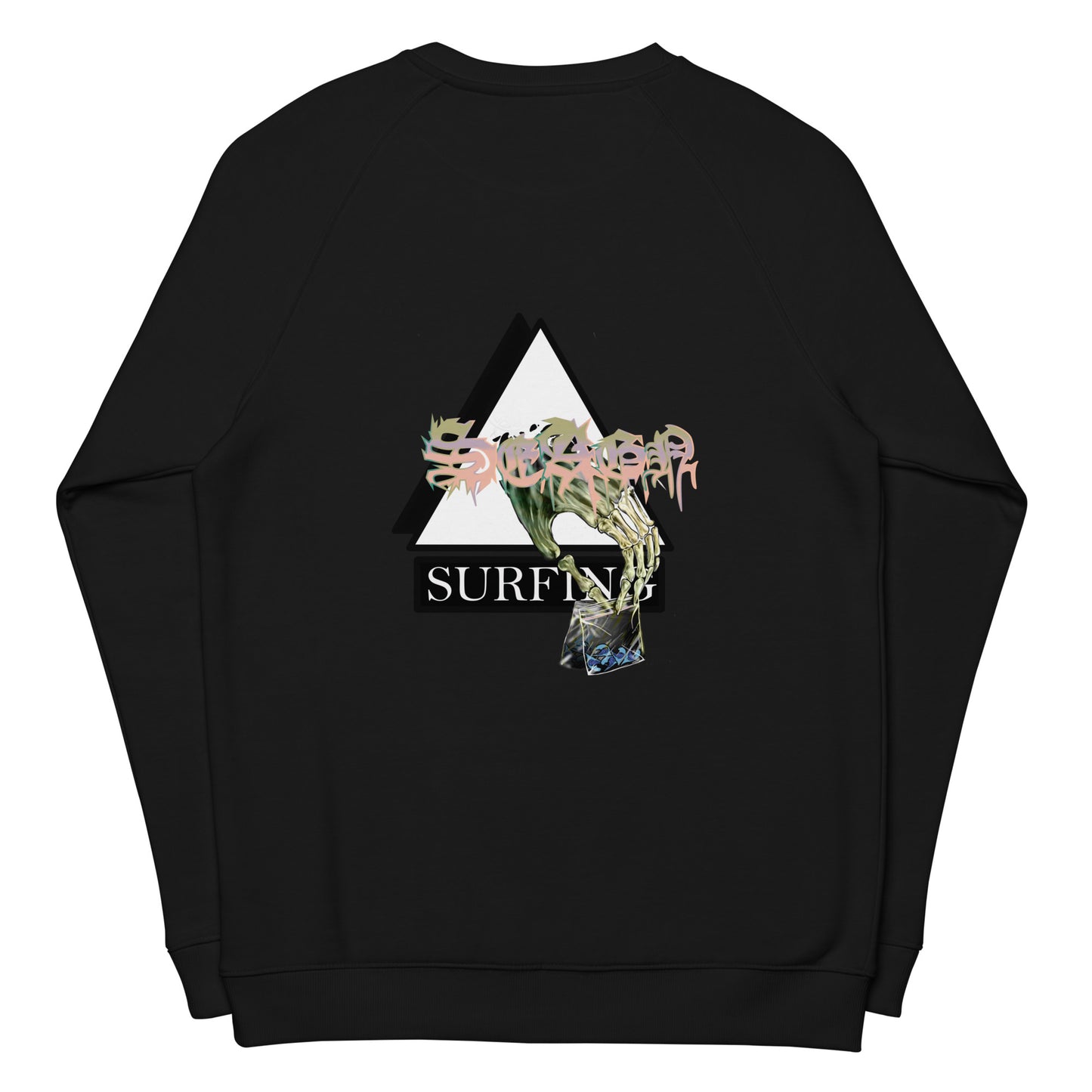 Unisex organic raglan sweatshirt