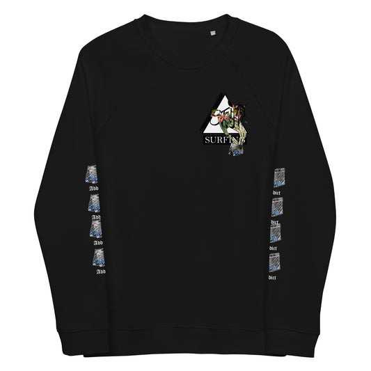 Unisex organic raglan sweatshirt