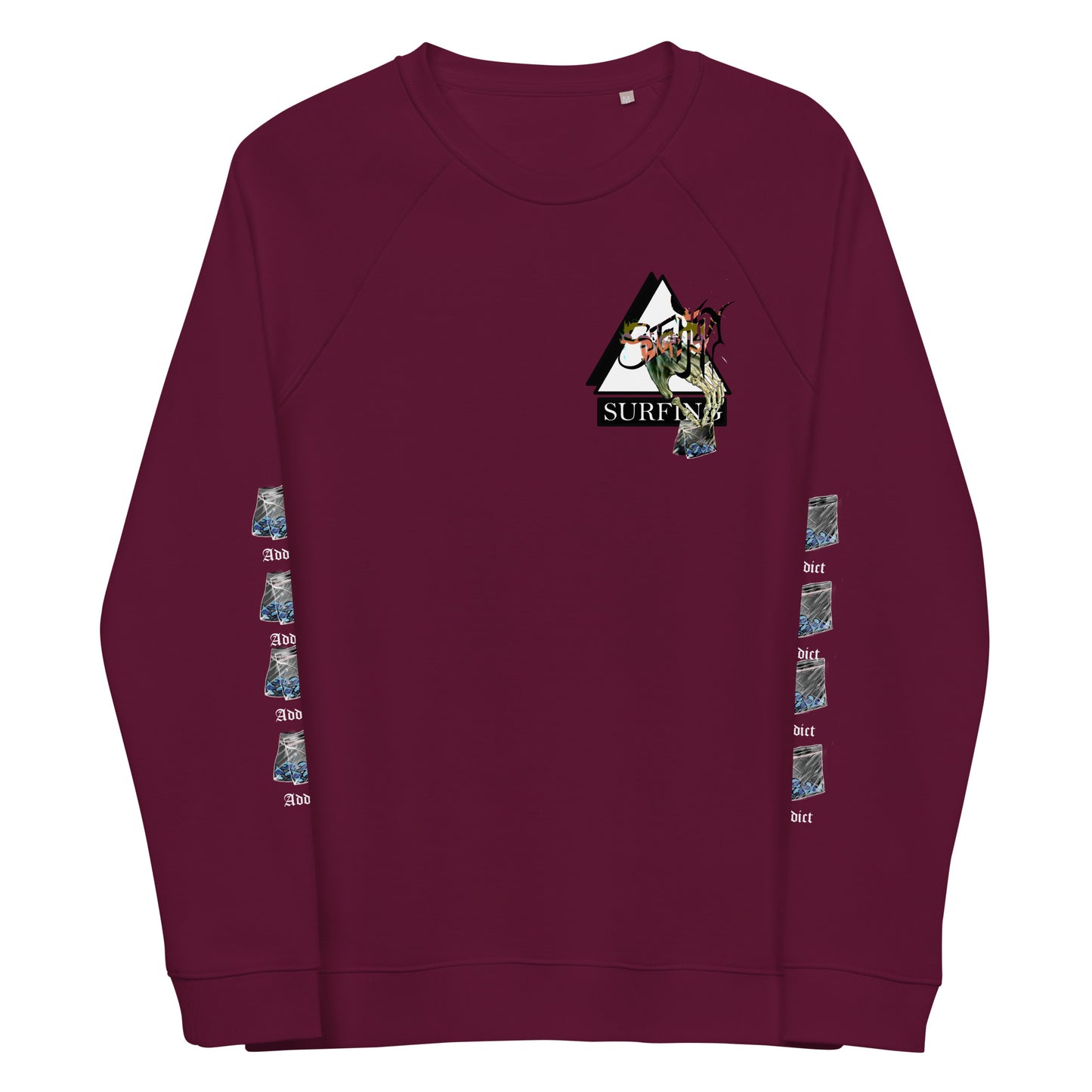 Unisex organic raglan sweatshirt