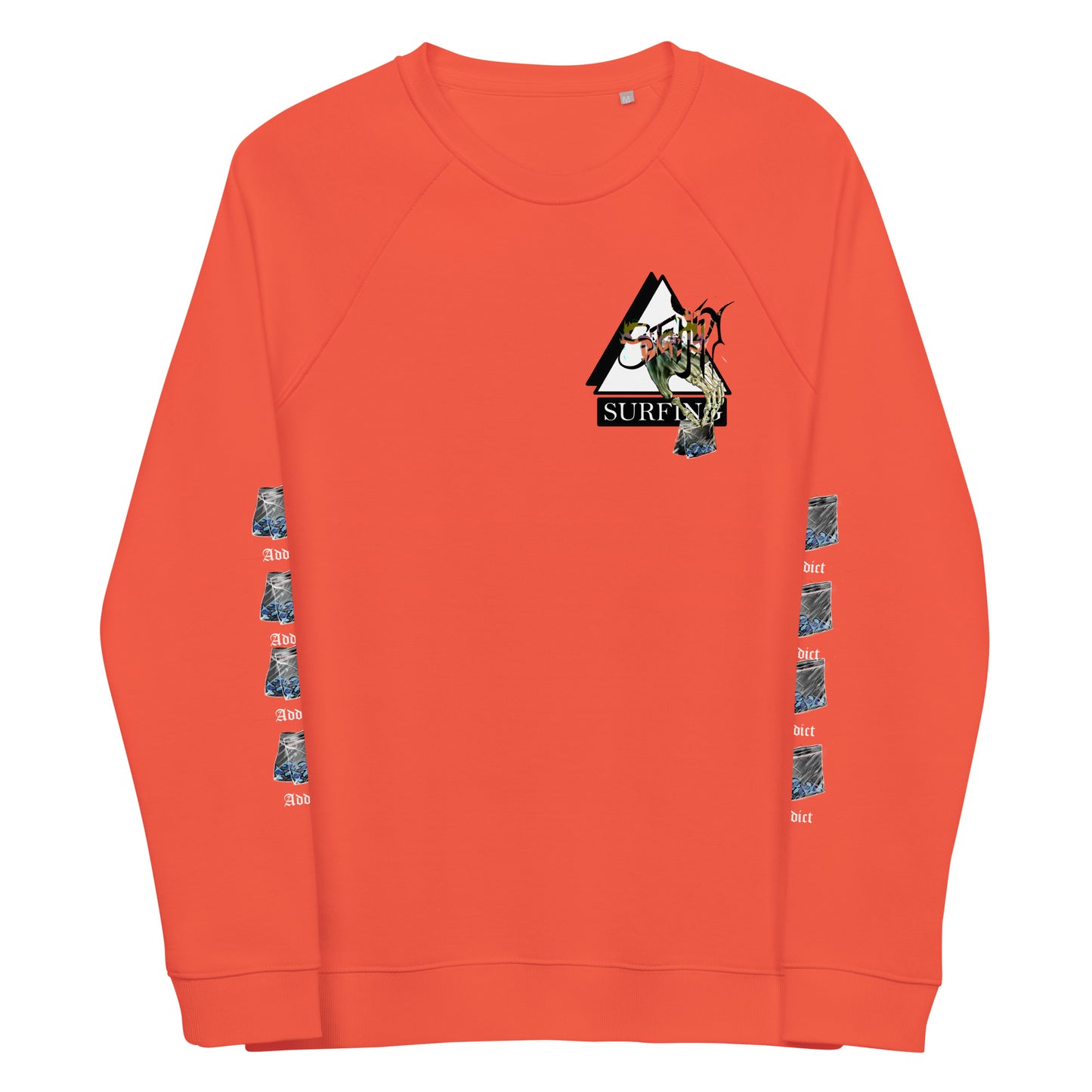 Unisex organic raglan sweatshirt