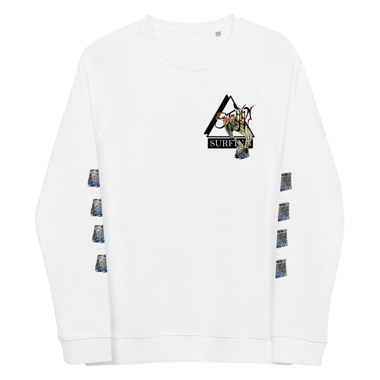 Unisex organic raglan sweatshirt